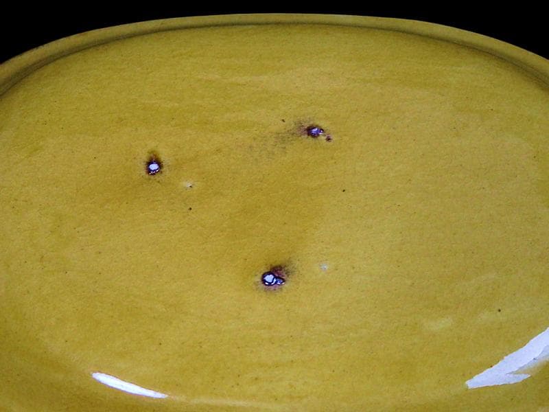 珉平焼　淡路焼　小判形　龍紋の図 陰刻　手塩皿　３枚　D022AS-fbtj