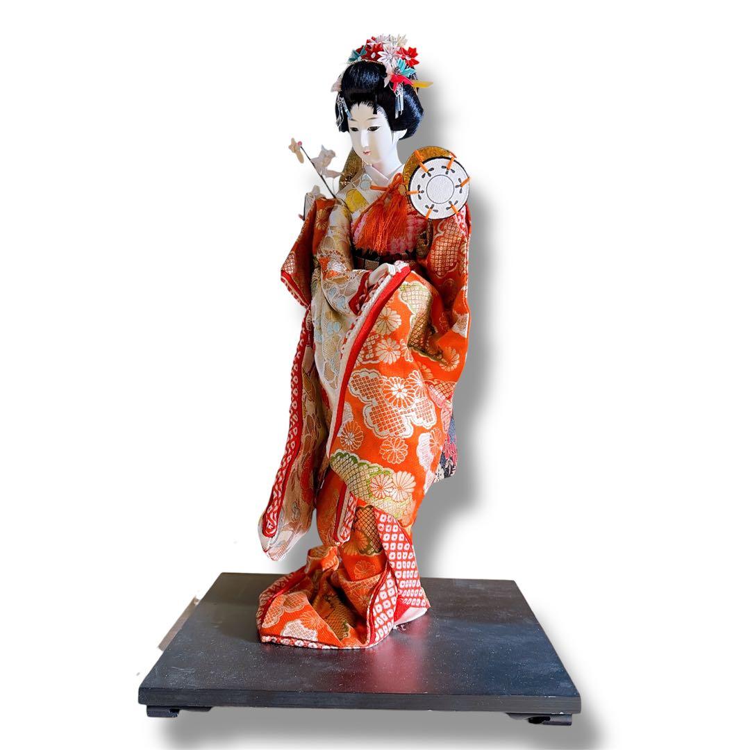 舞妓 日本人形 ガラス目 着物人形 和装 置物
