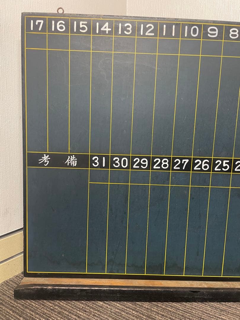 黒板 月次行事予定表 木製 アンティーク ビンテージ レトロ 昭和