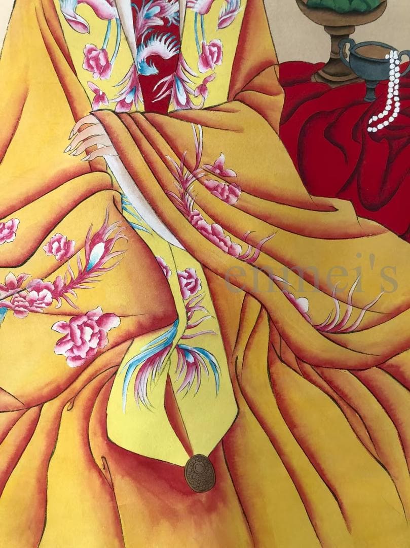 中国古美術・四尺仕女掛軸・国画・張大千印款・書道品・茶道・賞物・珍品画・肉筆