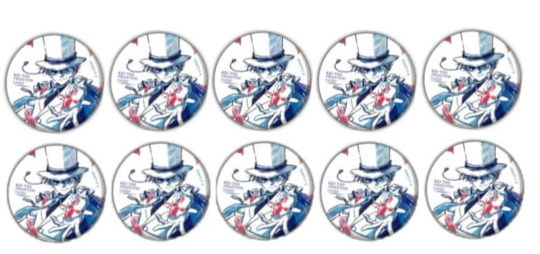 名探偵コナン　怪盗キッド　缶バッジ　ペンシルアート　10点セット