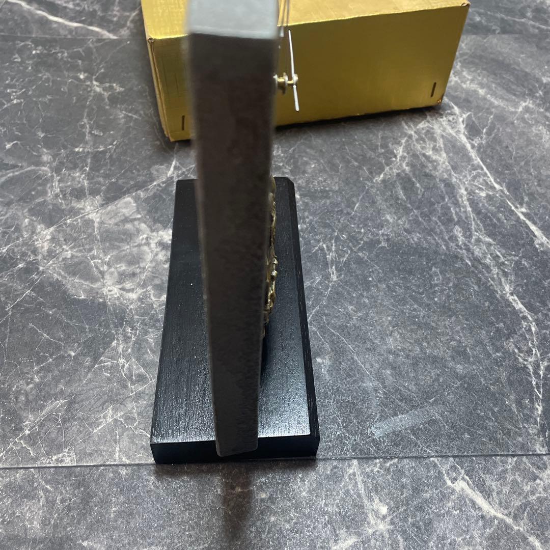 国鉄労働組合 記念品置時計 盾時計 温度湿度計付き国鉄　機関車エンボス置き時計