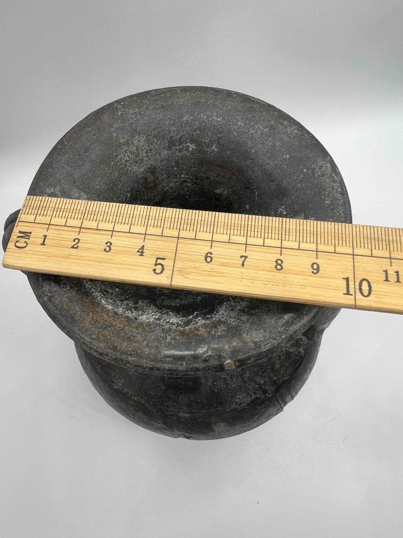 漢時代　黒褐釉瓜棱文長嘴双獸首耳執壺　長沙窯 水注　水差し(B-71)