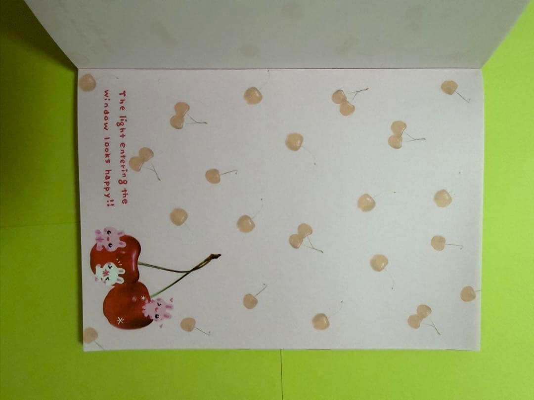 平成レトロ うさぎ さくらんぼ メモ帳 シール付き 当時物