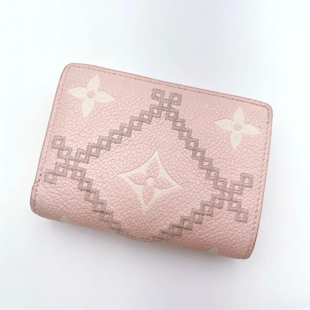 鑑定済　ルイヴィトン 折財布 モノグラムアンプラント ポルトフォイユ クレア