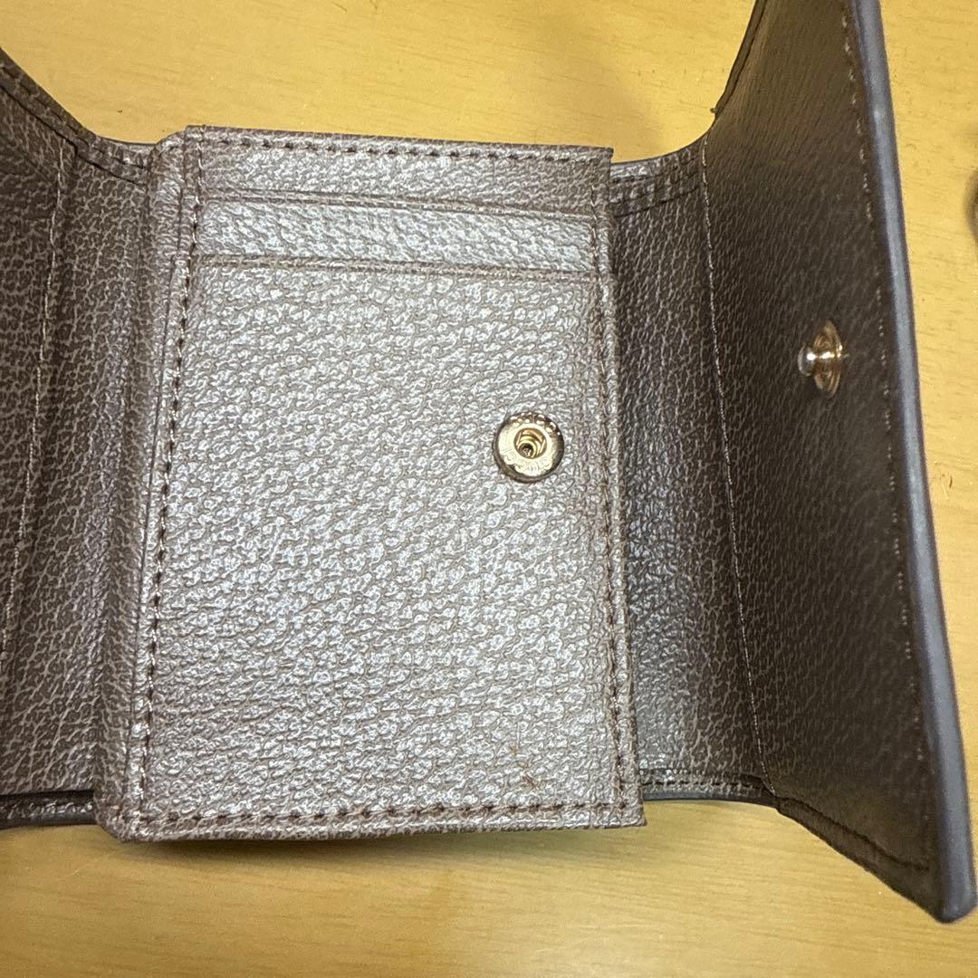 GUCCI 三つ折り財布 ブラウン