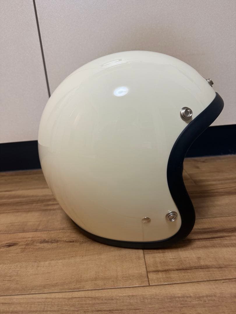 TT&CO ホワイト ジェットヘルメット サイズM/L