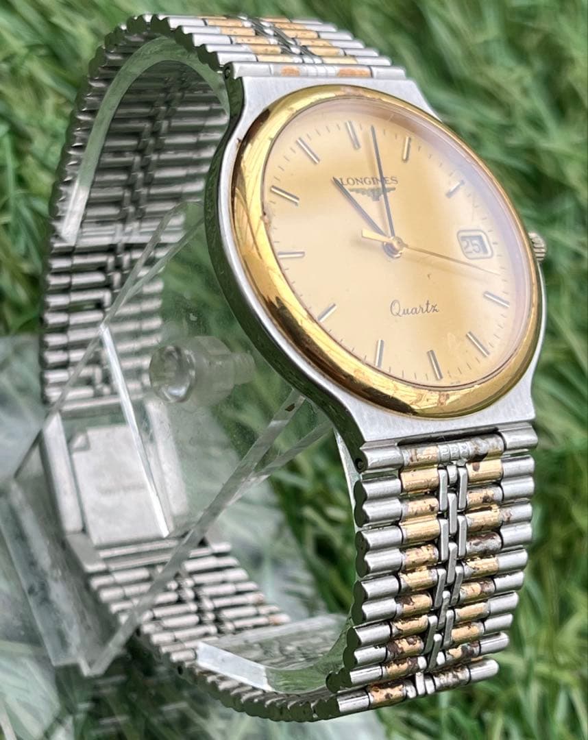 美品◎LONGINES ロンジン クォーツ デイトメンズ 腕時計 ヴィンテージ