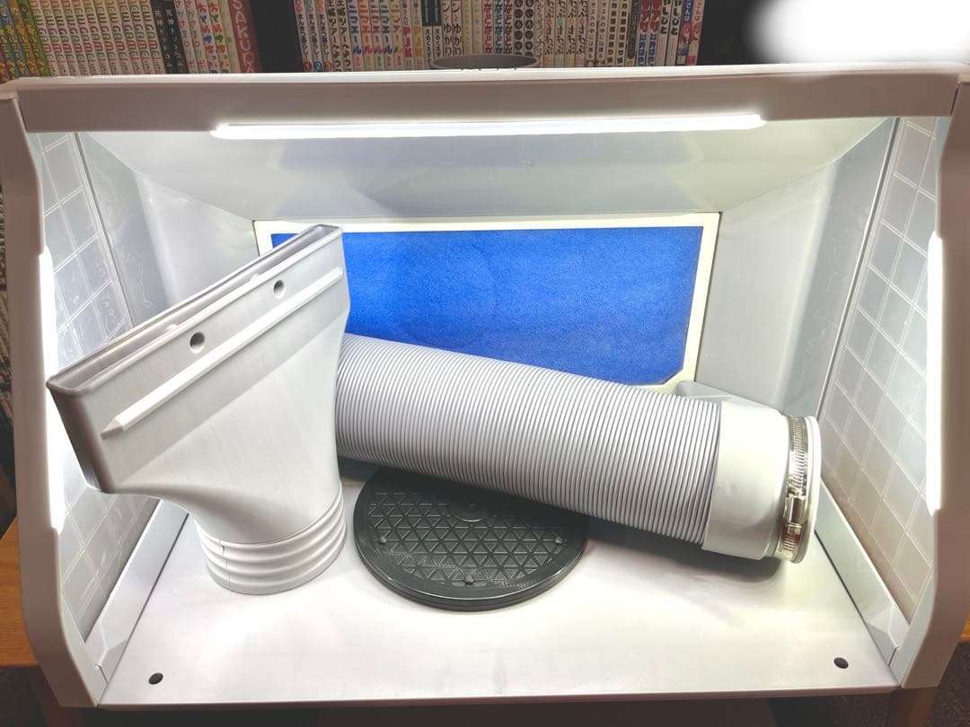 サンコー LEDライト付パワフルファン塗装ブース デラックス