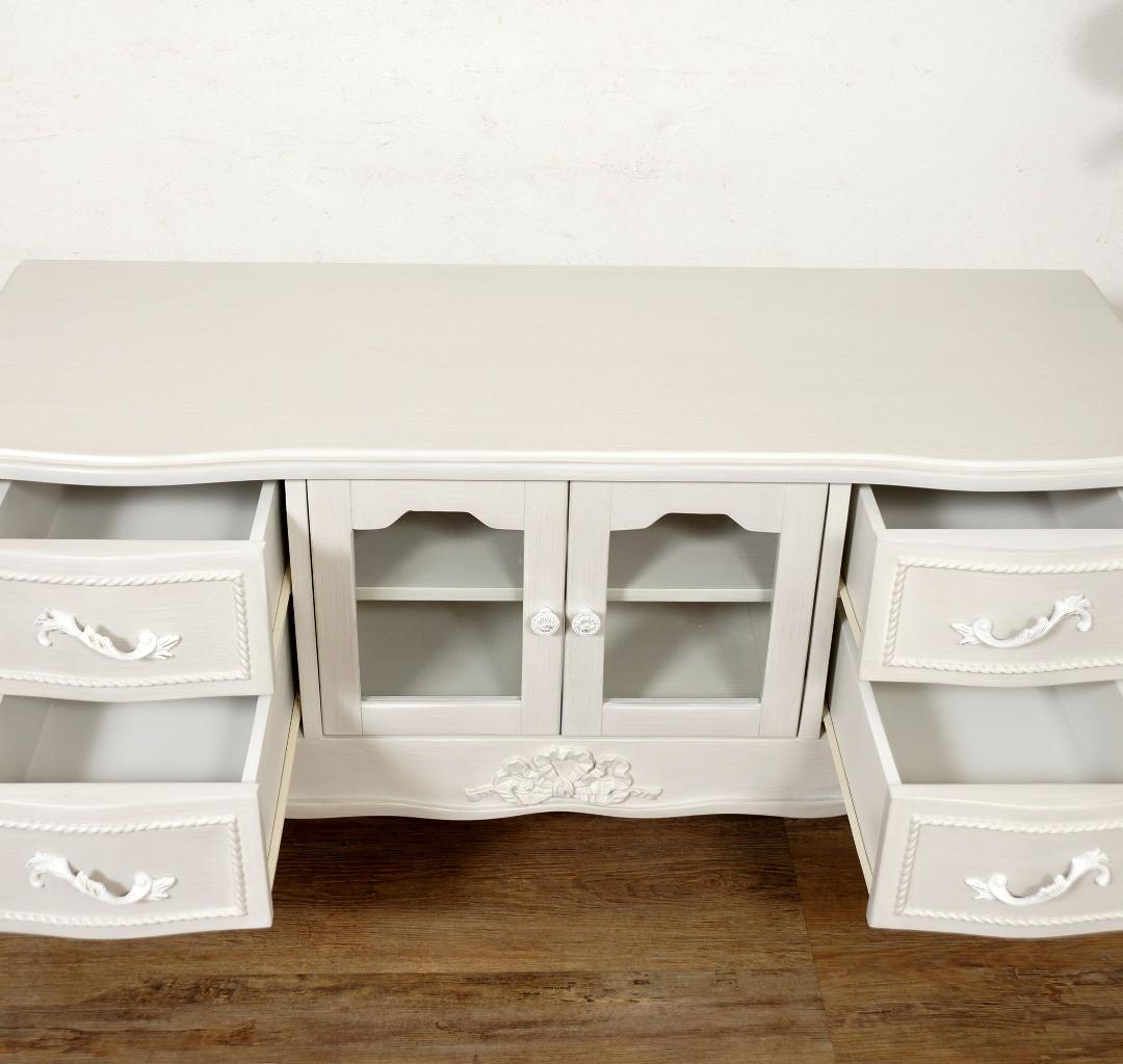 ヨーロピアンスタイル 猫脚　　テレビ台　ボード 　ラック　幅　120cm