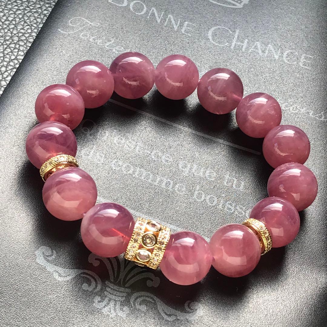 濃いめ、ディープローズクォーツ13mm.15.8cm