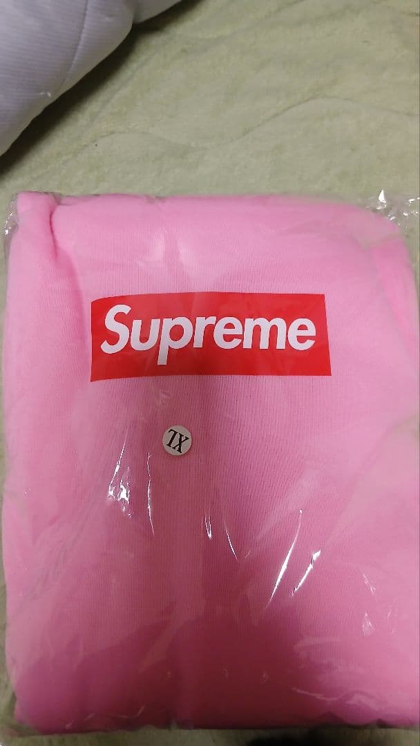 Supreme パーカー XL ピンク ホワイト ブラック