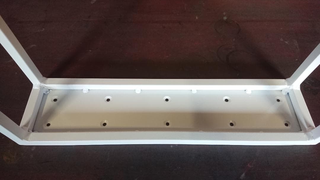 マットホワイトでアイアンな角鉄鉄脚♪ 100×400×850mm 日型 2脚