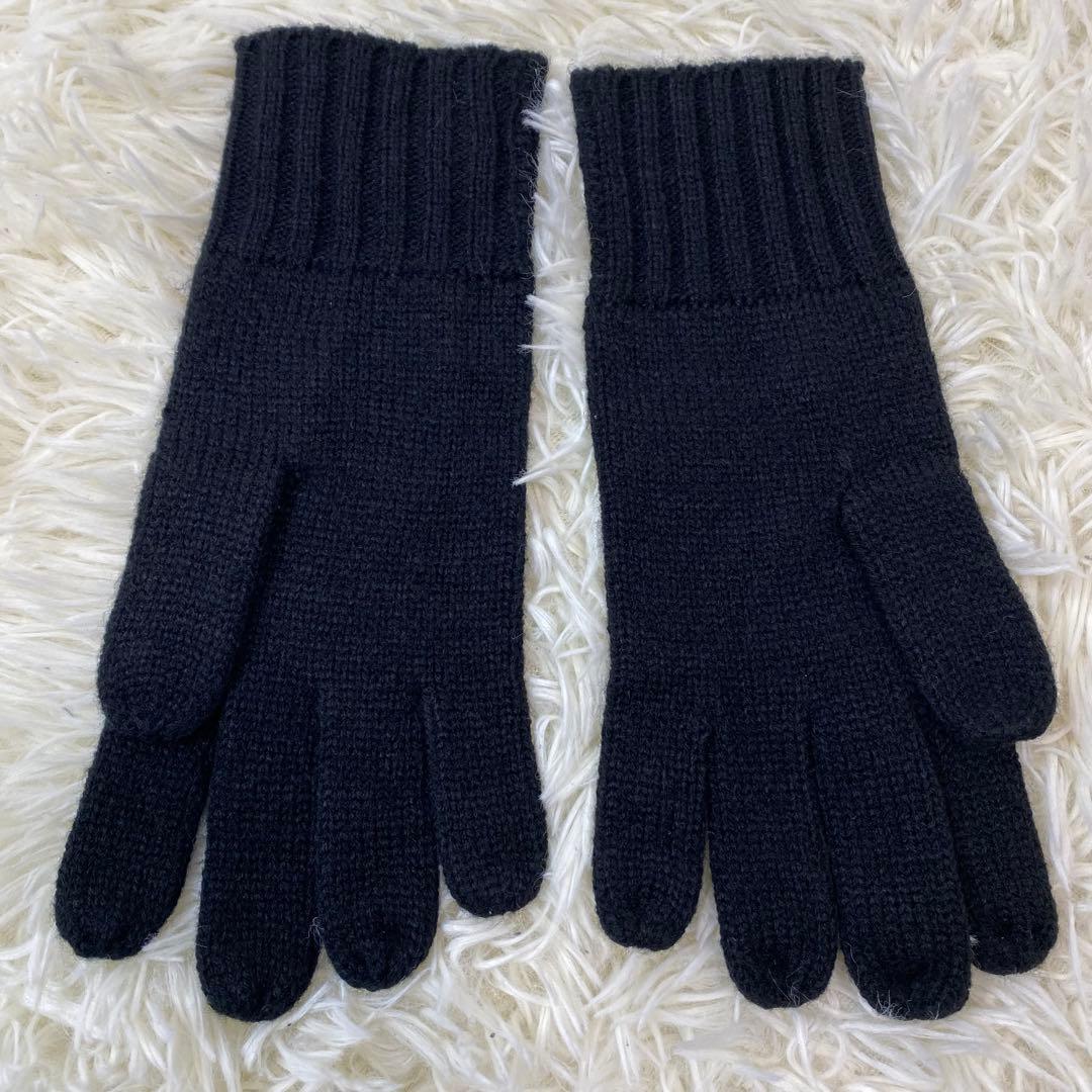 【MICHAEL KORS】 ニットキャップ 手袋 マフラー 3点セット 黒