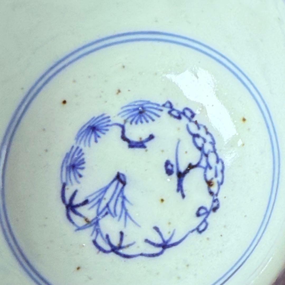 古伊万里　染付微塵唐草文向付　十客揃い　成化年製　納箱付　蕎麦猪口　古器を楽しむ