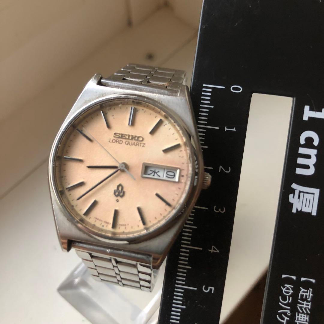 【極上品】SEIKO LORD QUARTZ ピンク文字盤　　稼働品　腕時計