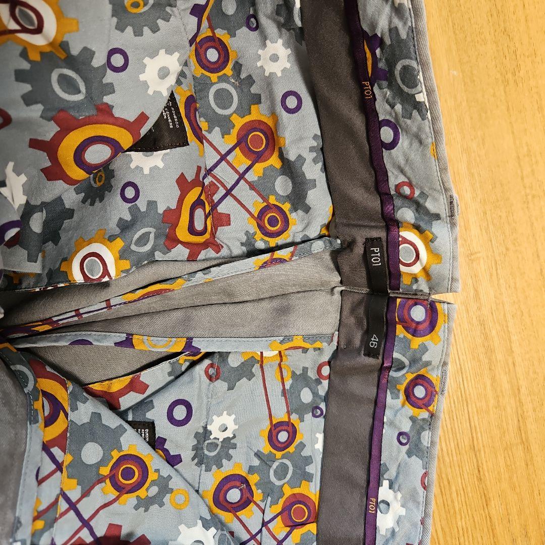 【新品未使用】PT01AWスリムコットンパンツ ライトグレー S46定価約5万円