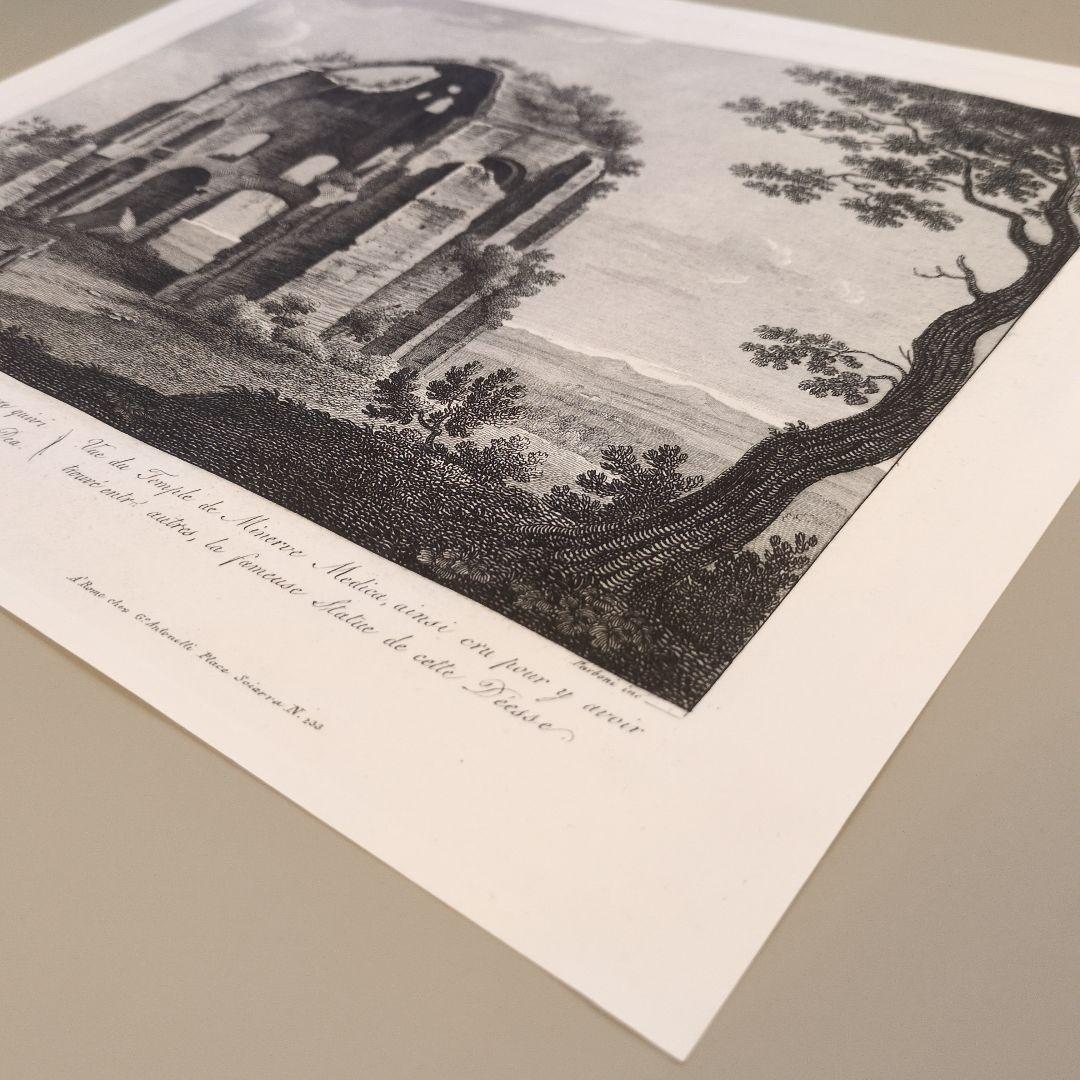 ローマ建築 ミネルウァ神殿 アンティーク版画