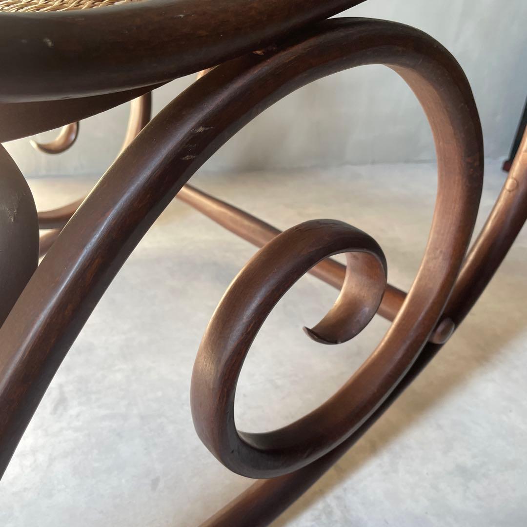 トーネット　マルニ　ベントウッド　ロッキングチェア　ラタン　曲木　ヴィンテージ