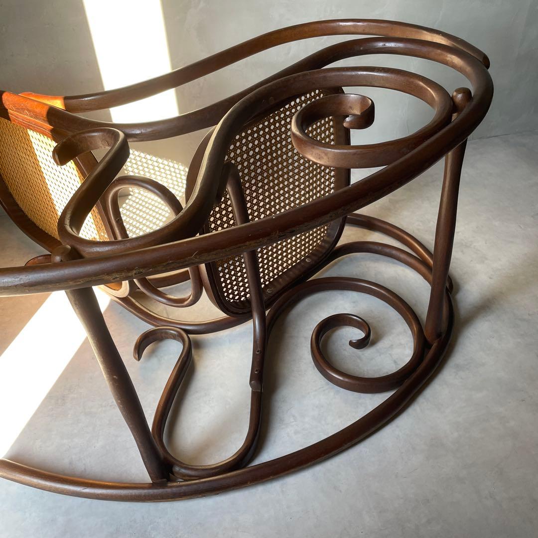 トーネット　マルニ　ベントウッド　ロッキングチェア　ラタン　曲木　ヴィンテージ