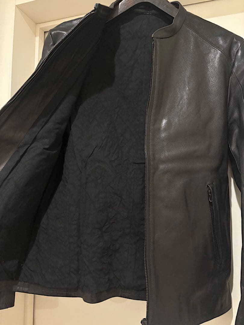 美品バックラッシュ19AW定価25万スロベニアカーフレザーシングルライダース黒M