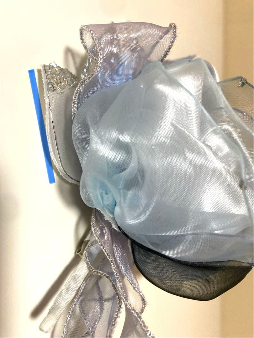 東京ソワール　PETITSOIR コサージュ ブローチブルー　シルバー　美品