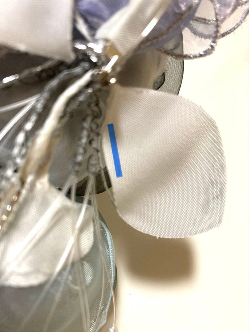 東京ソワール　PETITSOIR コサージュ ブローチブルー　シルバー　美品