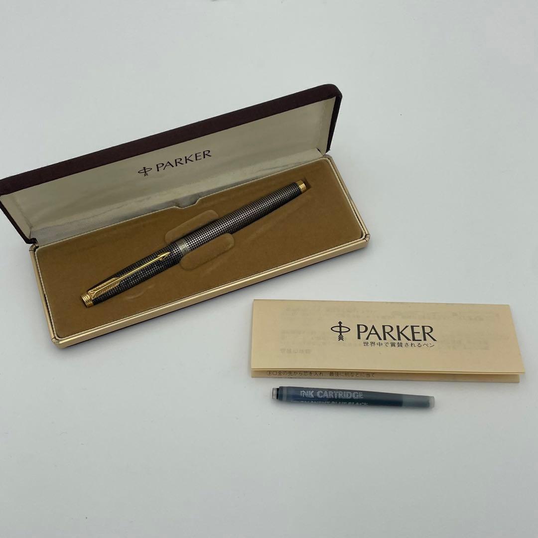 PARKER パーカー 万年筆 14K シルバー ブラック