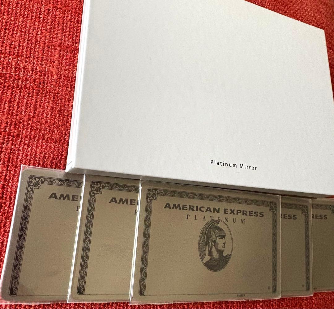 AMERICAN EXPRESS アメックス プラチナカード型 ミラー5枚セット