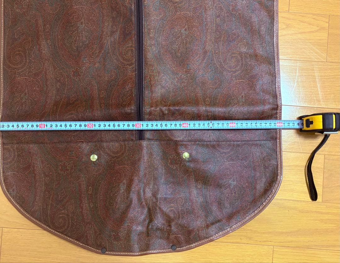 エトロ　ペイズリー柄ガーメントバッグ ブラウン