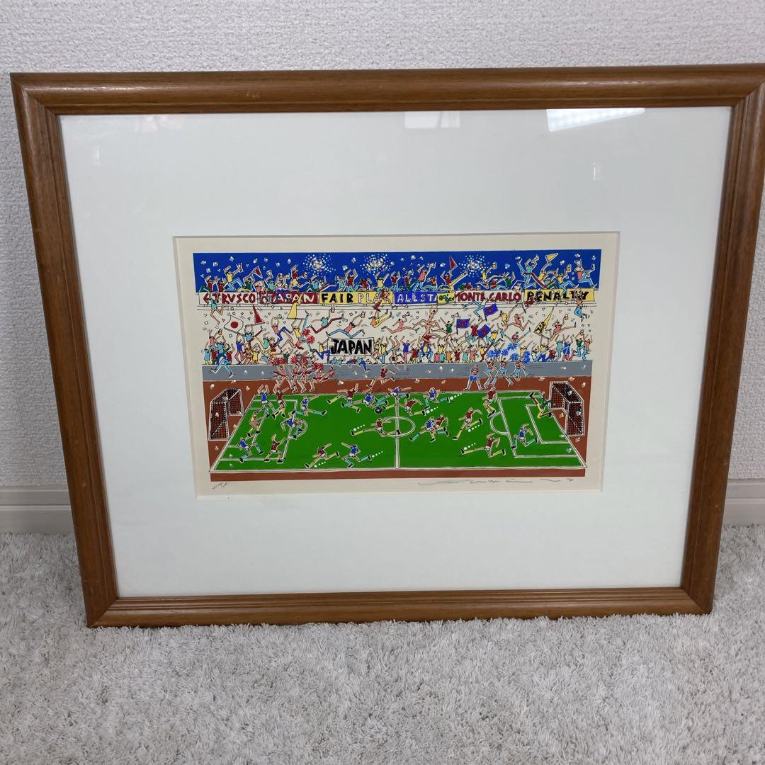 角谷泰人　サッカー シルクスクリーン　AP キックオフ　JAPAN 日本代表