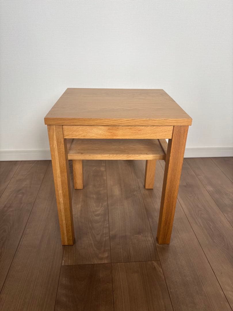 無印良品　サイドテーブル　オーク無垢材