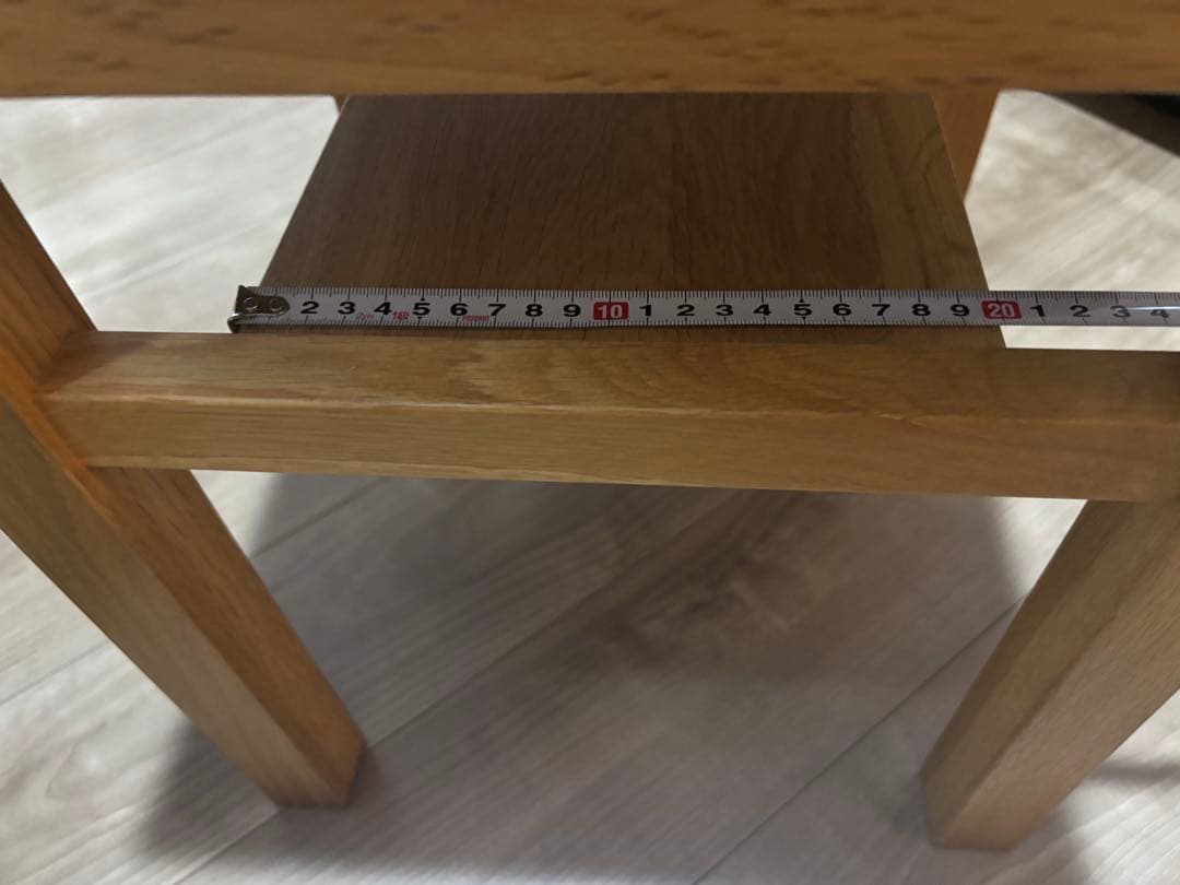 無印良品　サイドテーブル　オーク無垢材