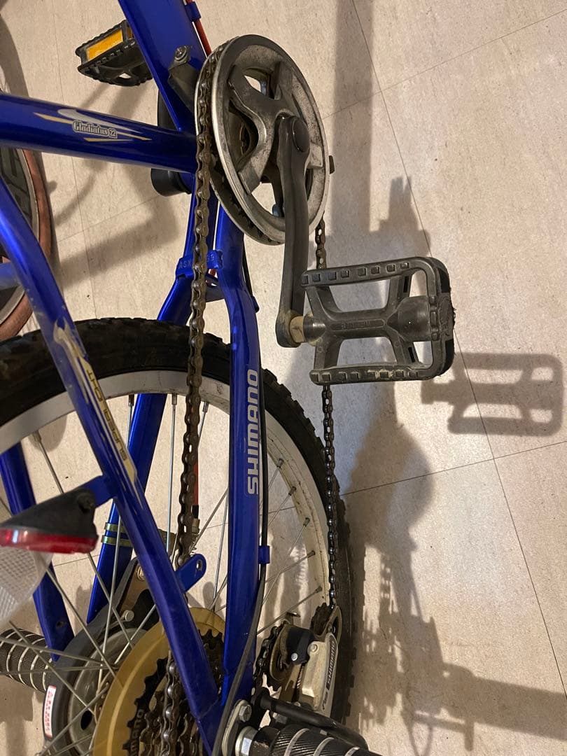 マウンテンバイク　BMX風　自転車 22インチ 青