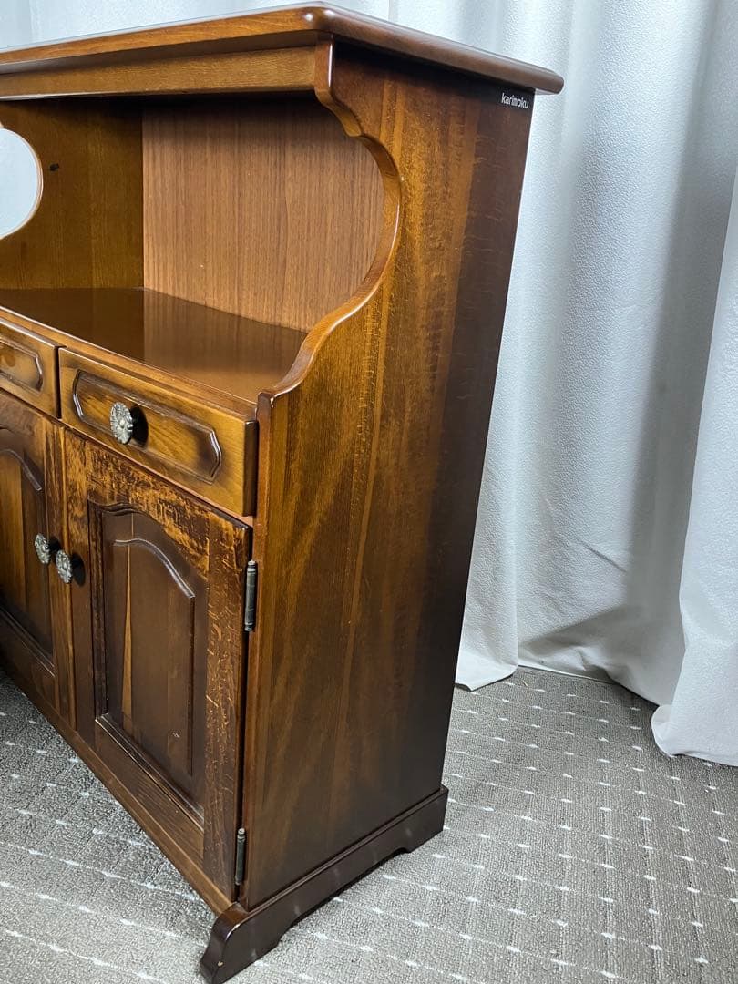 最終値下げ　カリモク コロニアル サイドチェスト / レトロ電話台 キャビネット