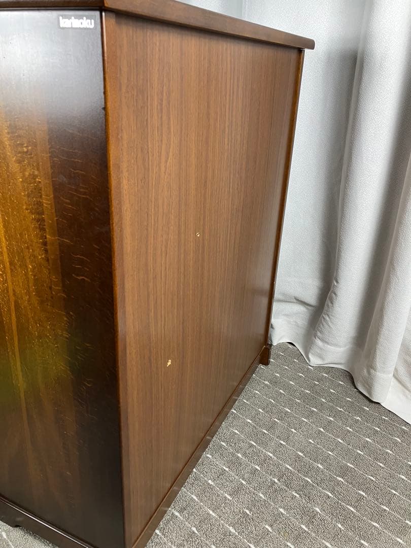 最終値下げ　カリモク コロニアル サイドチェスト / レトロ電話台 キャビネット