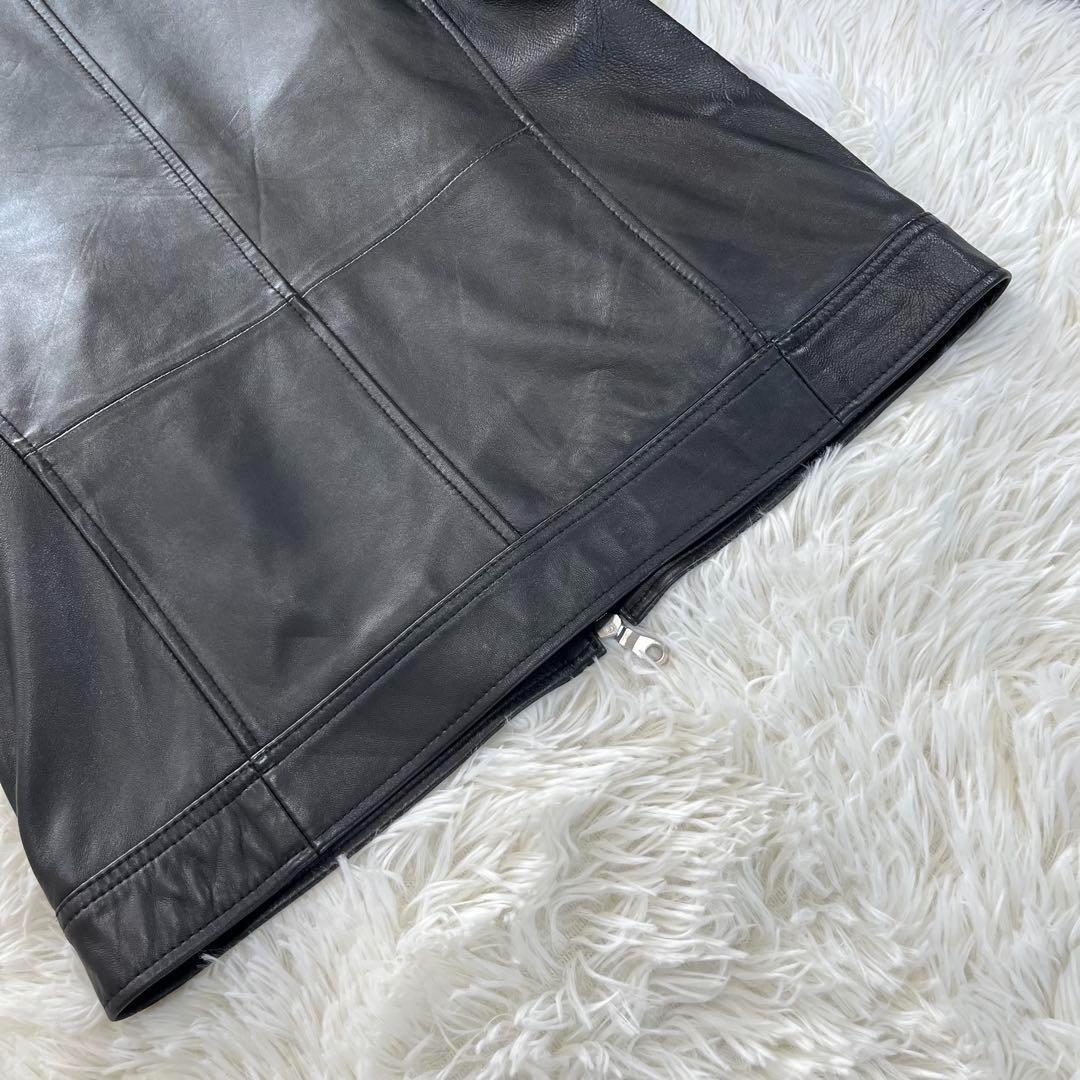 美品✨ラトルトラップ　シングルライダースジャケット　レザージャケット　羊革　M