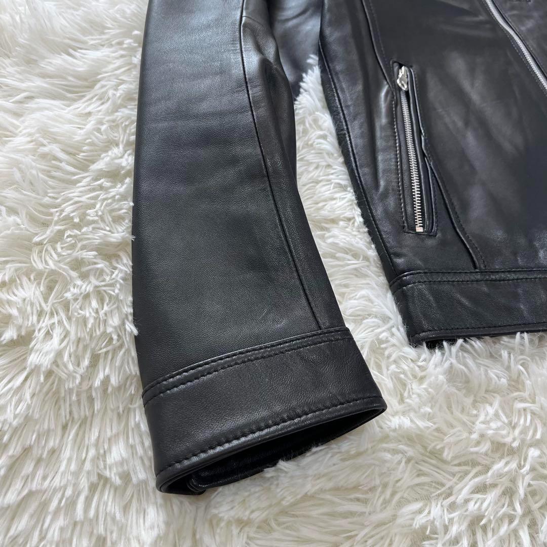美品✨ラトルトラップ　シングルライダースジャケット　レザージャケット　羊革　M