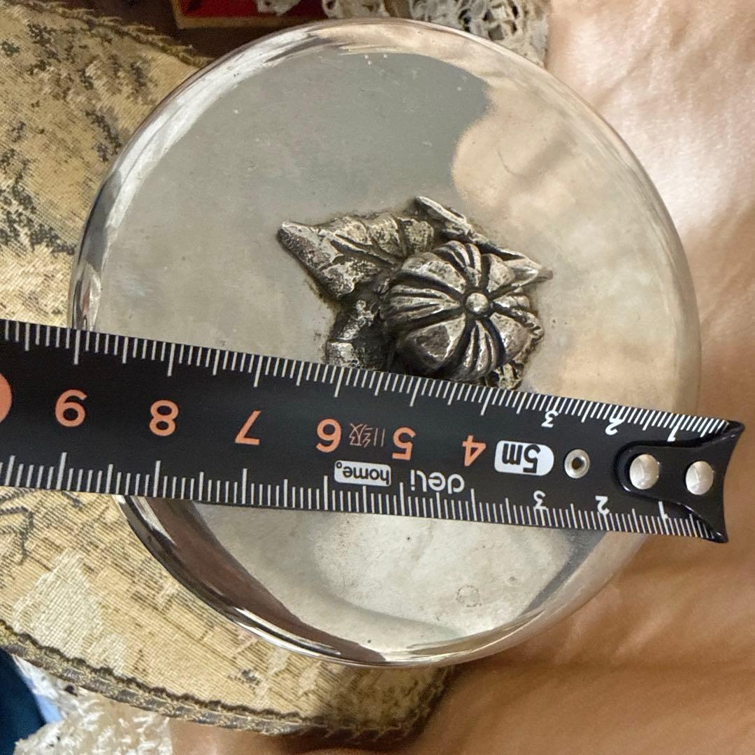 シルバープレート コットン入れ アクセサリーケース インテリア　アンティーク