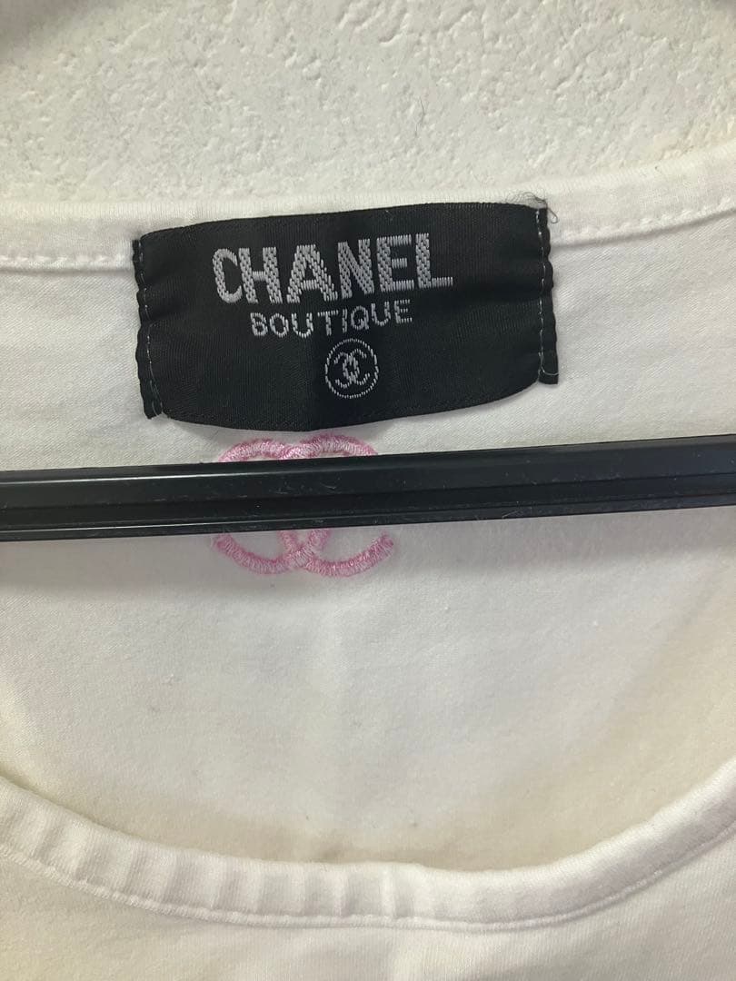 【美品】CHANEL ホワイト ロゴ タンクトップ