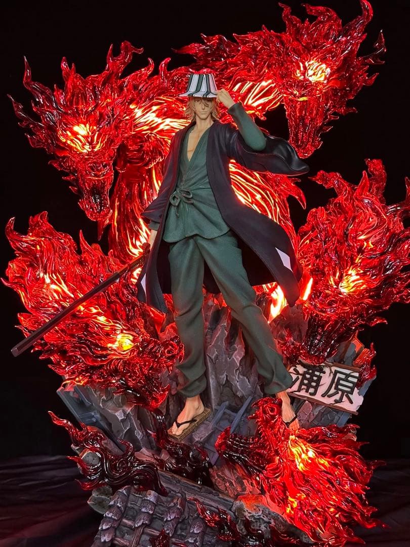 ブリーチ　浦原喜助　破道の九十九　五龍転滅　ガレージキッド　フィギュア　透明版