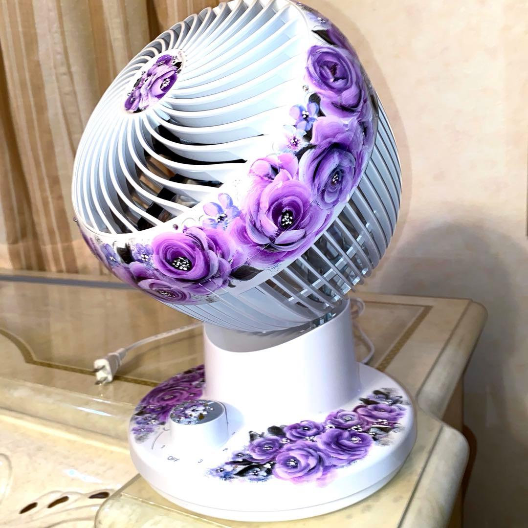 スマホポシェット　サーキュレーター　薔薇　手描き　トールペイント