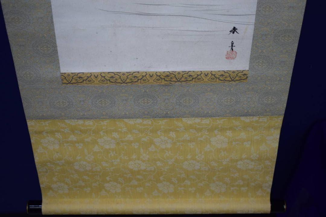 真作/大原呑舟/屋形船図/布袋屋掛軸HH-705