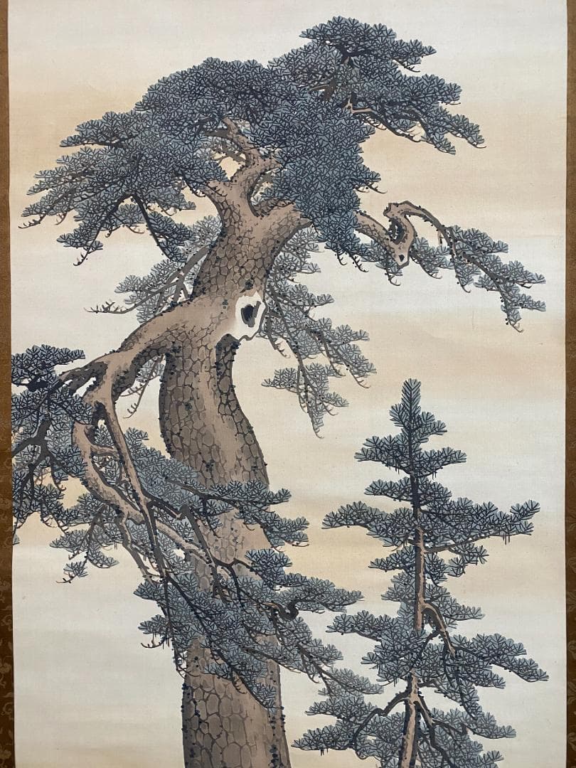 野村文挙 相生松之図 四条派 明治時代 日本画会結成 塩川文麟 森寛斎師事 掛軸