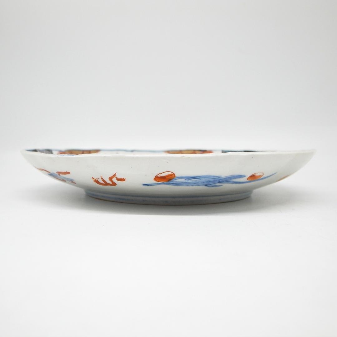 古伊万里　錦手　宝尽くし文様　七寸皿　２枚