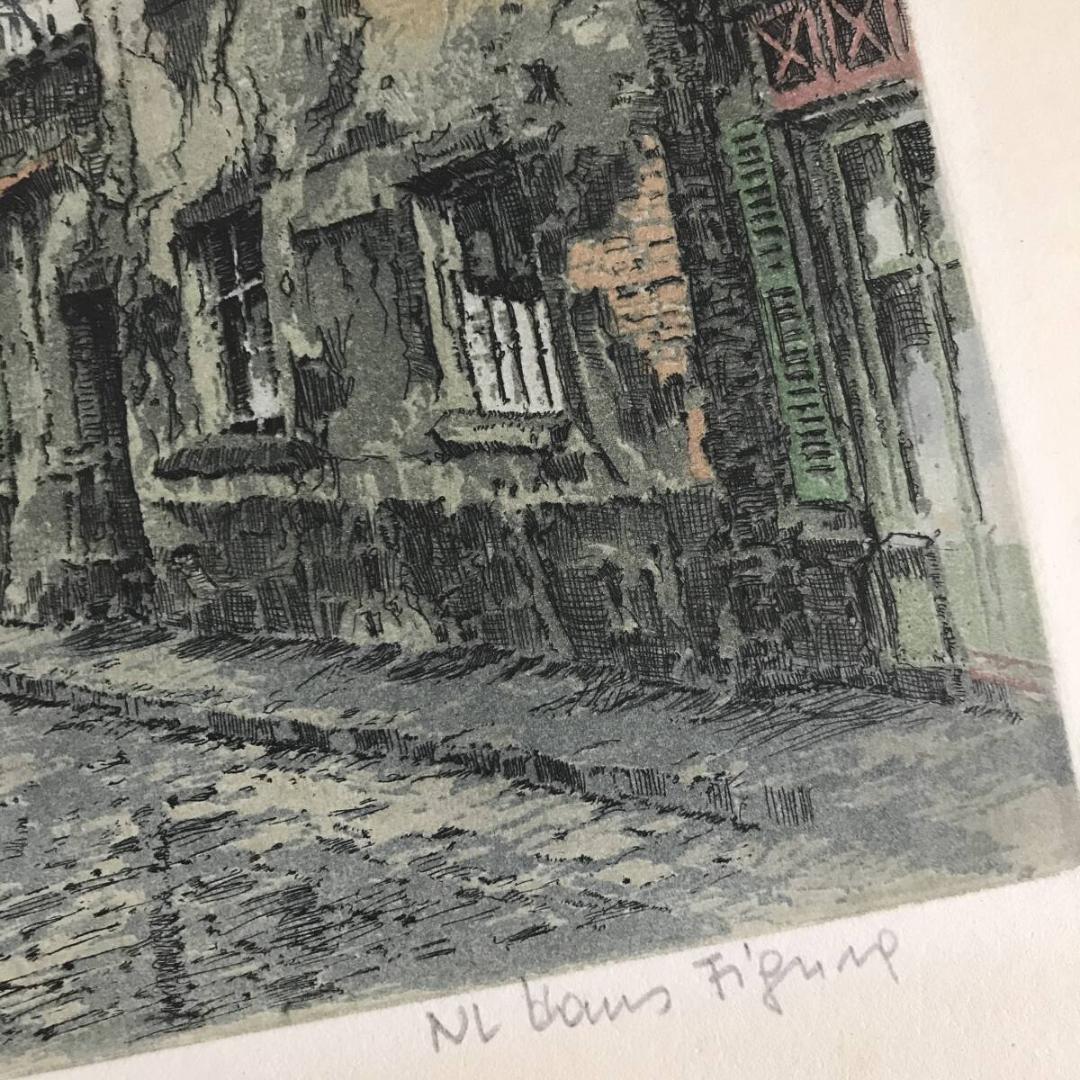 【真作】ハンス・フィグラ Hans Figura 銅版画 パリ サクレ・クール