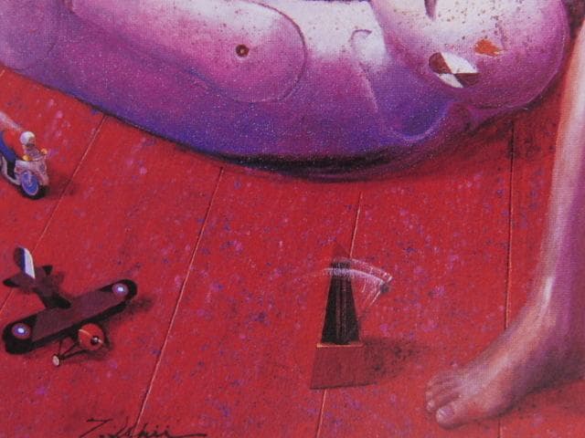 石井武夫、【夕暮れの謎】、希少な額装用画集より、新品額装付、状態良好