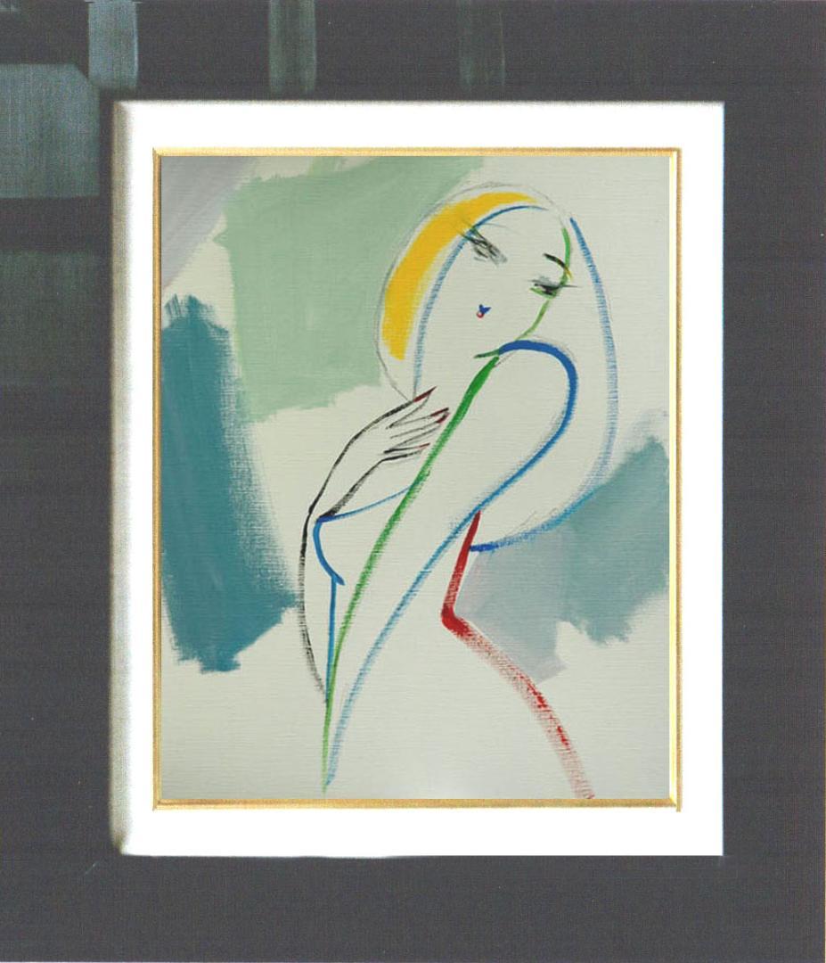 油絵 菅家令子 絵 絵画 インテリア F6-082611 人物 女性像