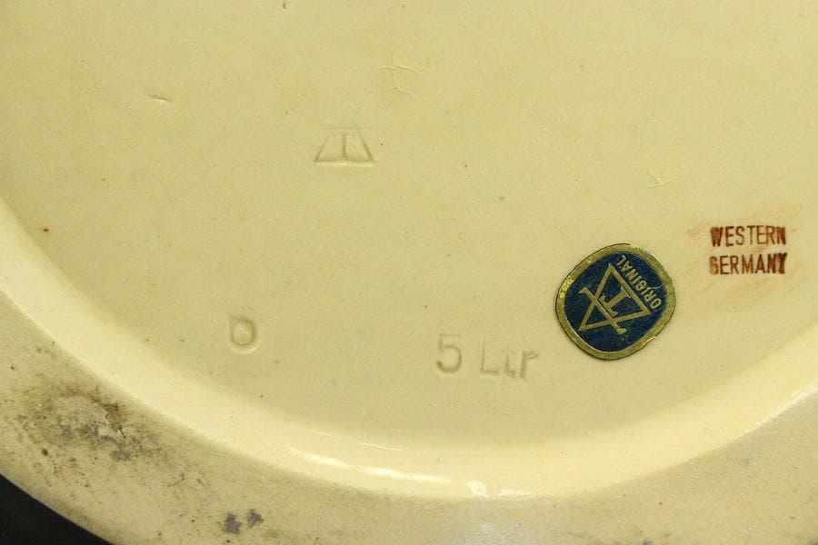 陶器製 特大 ビアカップ 蓋付 高55cm(ZE595)