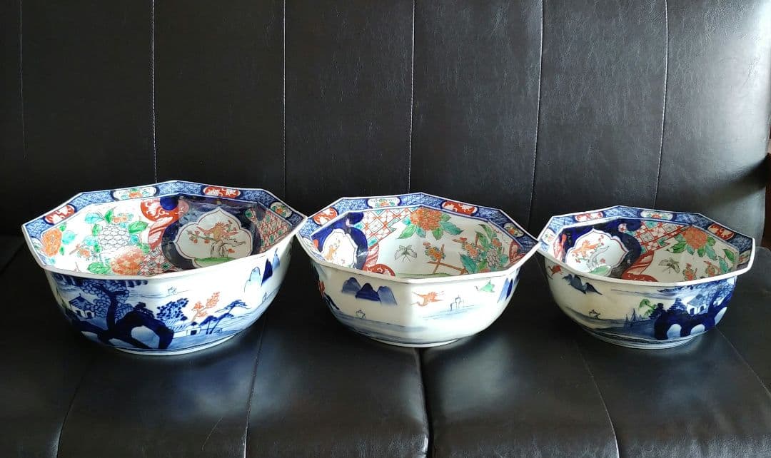 伊万里八角鉢　(大）